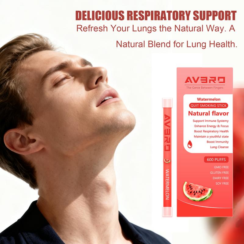 AVERO Watermelon Strawberry Pineapple Mint Melatonin Diffusion Pen Natural Aromatherapy Therapy Cleanses Lungs Improves Breathing Boosts Energy Enhances Immunity - Aromatic Woody