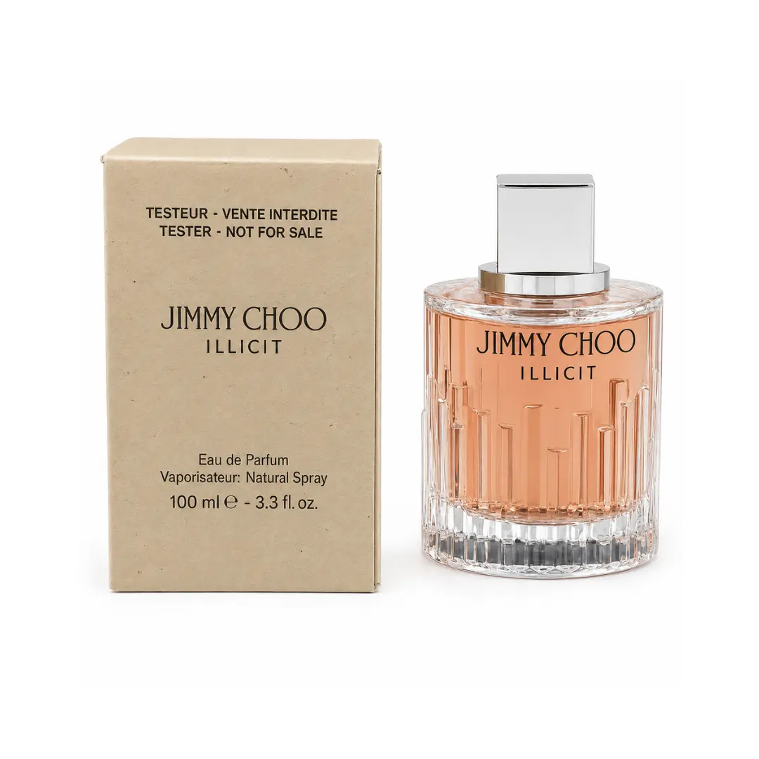Jimmy Choo Illicit Eau de Parfum 3.3 oz Tester | Women's Floral Amber Perfume with Ginger, Rose & Honey