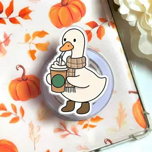Cute Goose Collection Phone Grip, Aesthetic Silly Goose Magsafe Holder for Kindle, Trendy Duck Granny eReader Kickstand, Funny Honk Bird Gift for Book Lovers