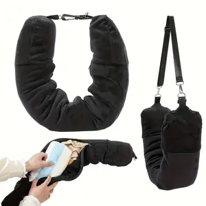 New Travel U-Shaped Pillow, Fillable with Clothes, Portable, Essential for Flying and Daily Use, Perfect for Travel and Picnics