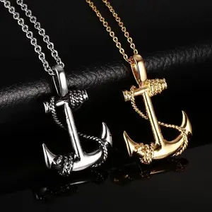 Jewelry Pirates of the Caribbean Anchor Necklace Retro  Men's Necklace Personalized Fashion Jewelr