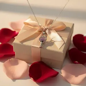 Kpop Lightstick Necklace, Cute Pendant Jewelry for ARMY Fans, Fan Support Gift Accessory
