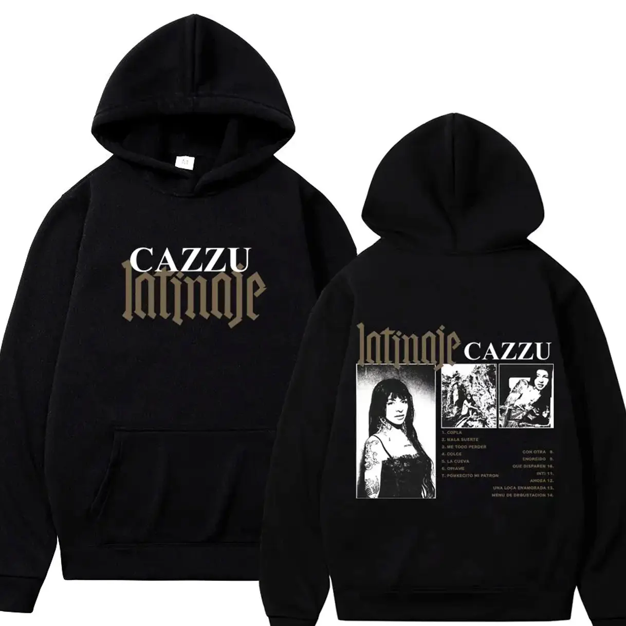 Singer Cazzu Latinaje Vintage Print Hoodie Men Women Clothing