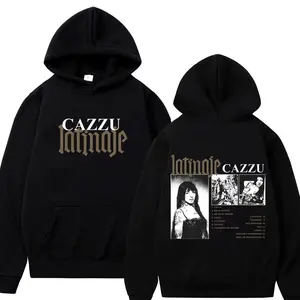 Singer Cazzu Latinaje Vintage Print Hoodie Men Women Clothing Casual Sweatshirt Long Sleeve Loose unisexd Pullover Streetwear AV7