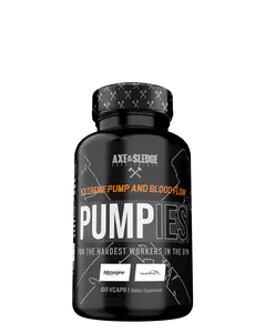 Axe & Sledge Pumpies Nitric Oxide Booster – Extreme Pump & Blood Flow Support – 100 Vcaps – Enhanced Performance & Muscle Recovery – Stimulant-Free Formula