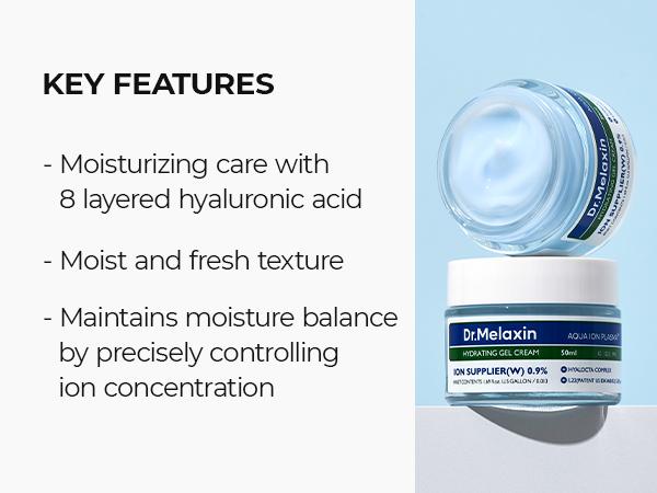 [Dr.Melaxin Official] Aqua Ion Plasma Hydrating Gel Cream | Moisturizing, L22, Brightening, Anti-aging | Korean Cosmetics | 50ml