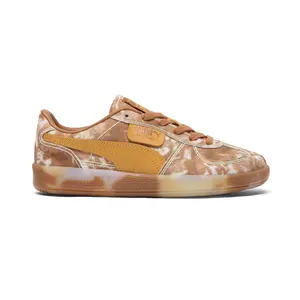 PUMA Womens Palermo Faded Denim Lace Up Sneakers Shoes Casual - Orange