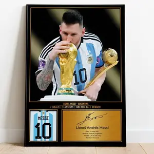 LIONEL MESSI 10, Inspirational Wall Art, Messi Signature Poster, Pop Culture Icon, Football Legends Art Poster Print Unframe