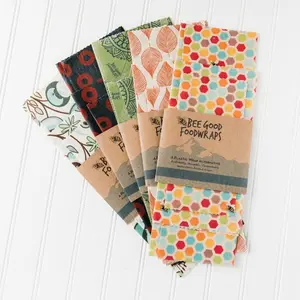 Family Pack of 4 | Organic Beeswax Wraps | Bee Good Wraps | Made in Oregon | Beeswax Food Wraps | Sustainable Food Wrap Portland, Oregon