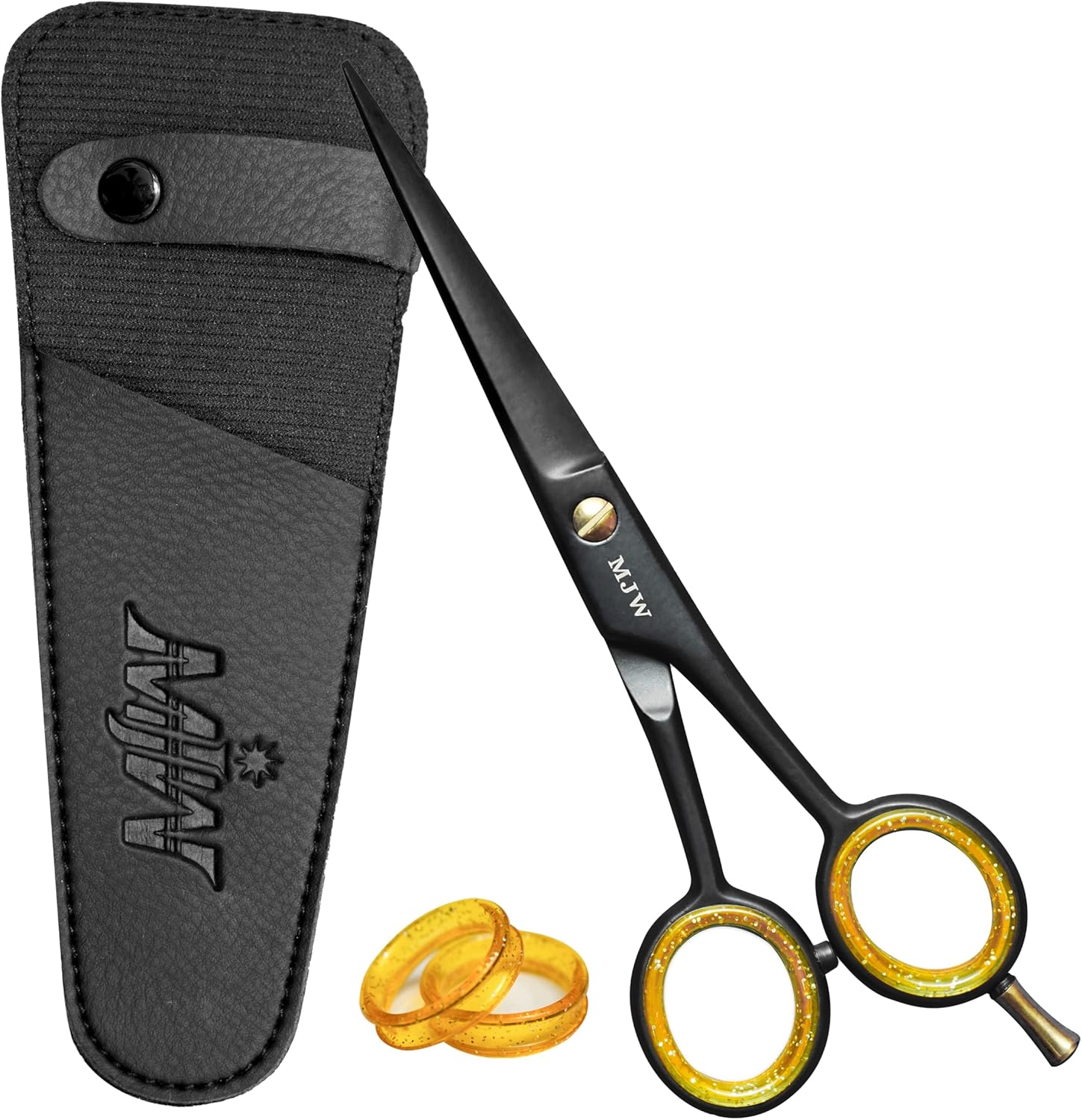 MJW Professional 6.5” Stainless Steel Hair Cutting Scissors, Razor Sharp Barber Shears (Barber Equipment, Single Item) for Adults, Lightweight Ergonomic Salon Hairdressing Tool for Hair, Beard & Mustache Trimming MJW Professional 6.5” Stainless Steel Hair Cutting Scissors, Razor Sharp Barber Shears (Barber Equipment, Single Item) for Adults, Lightweight Ergonomic Salon Hairdressing Tool for Hair, Beard & Mustache Trimming