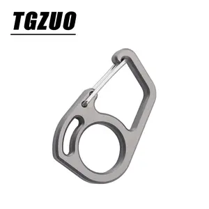 Titanium D-Shaped Keychain, Outdoor Men's Car Key Ring, Portable Edc Tool, Durable & Lightweight Design, Perfect for Everyday Use