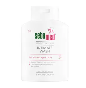 SEBAMED Feminine Intimate Wash pH 3.8 For Microflora Balance With Aloe Vera Mild Organic Based Daily Vaginal Wash Feminie Hygiene 6.8 Fluid Ounces (200 mL)