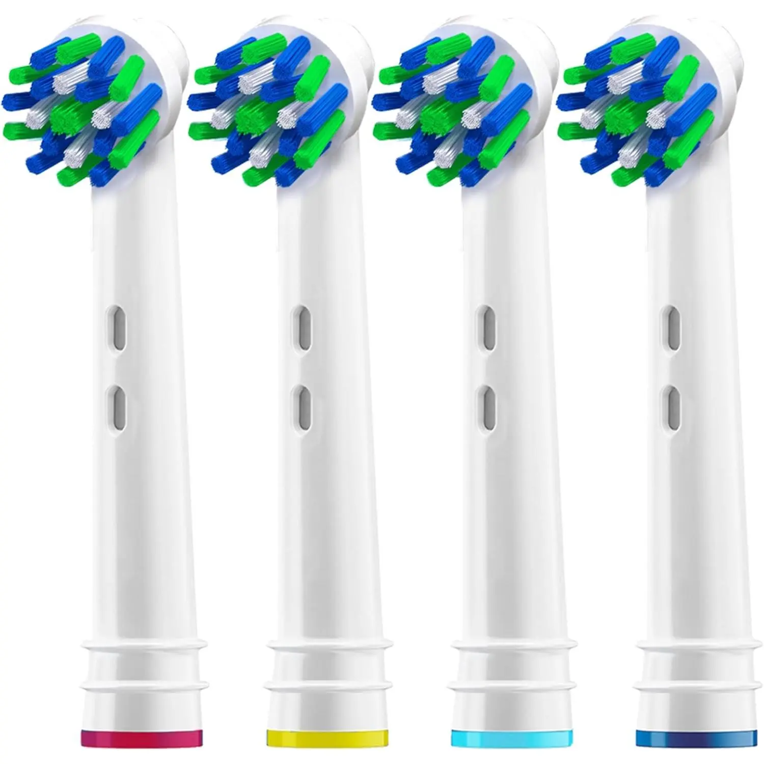 Replacement Brush Heads for Oral B- Pack of 4 Cross Generic Electric Toothbrush Heads for Oralb Braun- Crossact Toothbrushes Compatible with Most Oral-B Bases- Quality Action Bristles