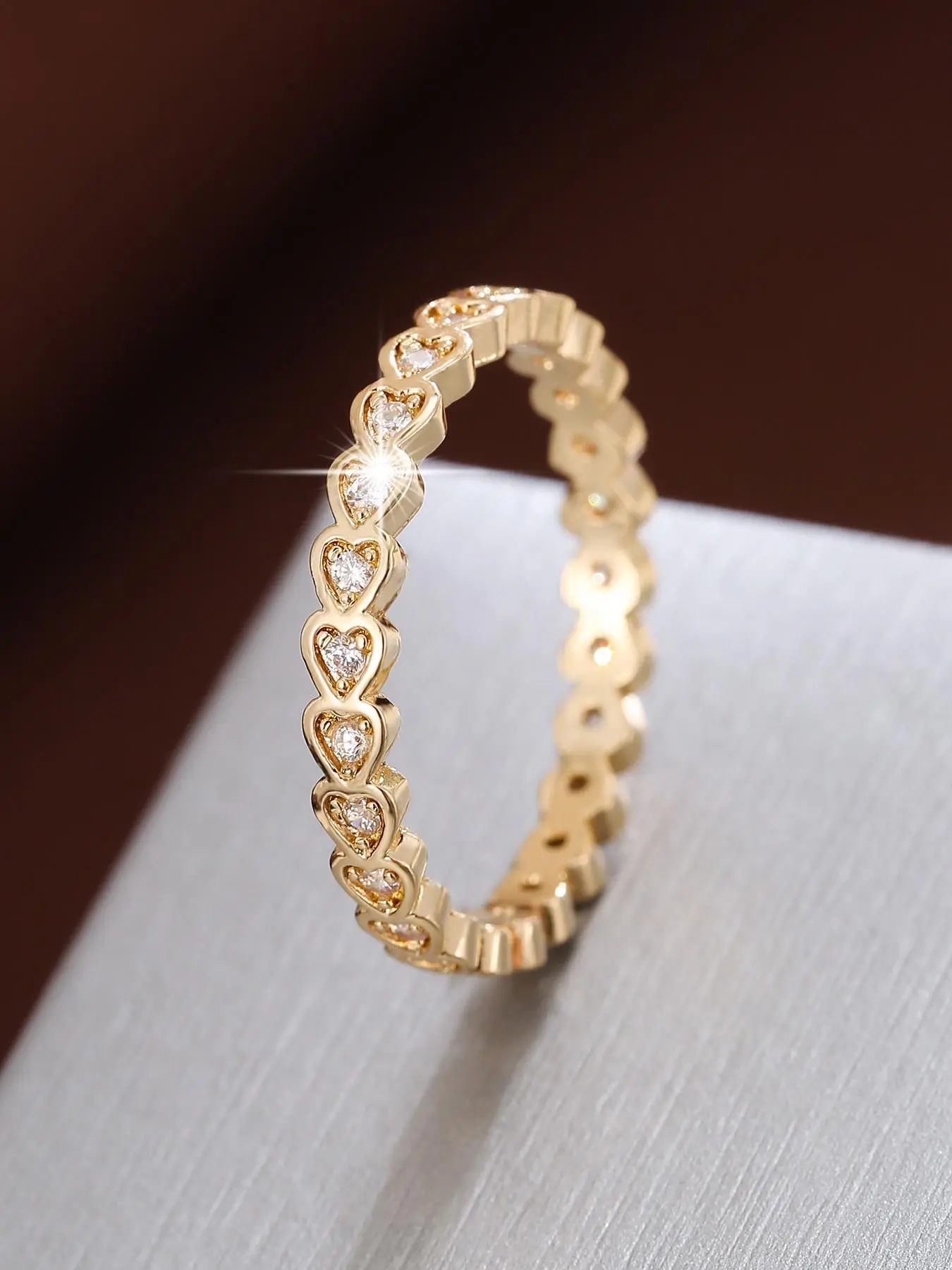 Sweet Love Cubic Zirconia Ring for Women, Elegant Glittering Ring, Sparkling Fashion Jewelry for Parties, Everyday Wear and Birthday Gifts, Sparkling Rings, CZ Rings