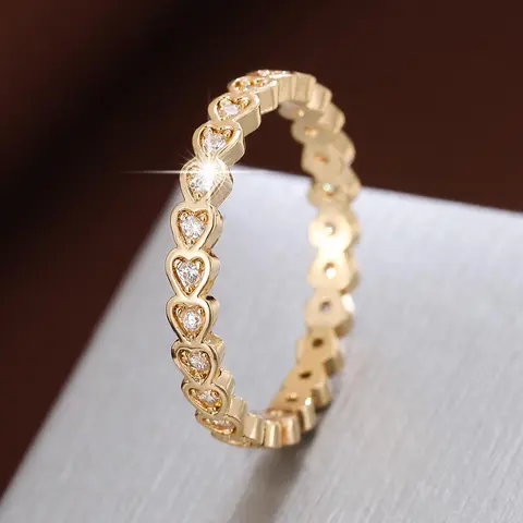 Sweet Love Cubic Zirconia Ring for Women, Elegant Glittering Ring, Sparkling Fashion Jewelry for Parties, Everyday Wear and Birthday Gifts, Sparkling Rings, CZ Rings