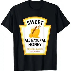 100% Cotton Sweet Natural Honey Funny Condiment Costume Party Matching T-Shirt