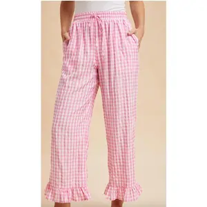 Lovers Lounge Pants Pink Gingham