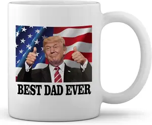 Christmas Day Gift Ideas for Father, Best Dad Ever 11OZ Funny Coffee Mug Birthday Gift for Men, Grandpa, Husband (Dad)