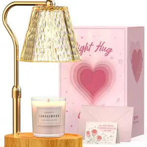 Candle Warmer Lamp with Timer Dimmable Candle Holder Gifts for Women, Adjustable Height Wax Warmer Lamp for Scented Candles, House Warming Gifts for New Home Modern Farmhouse Decor