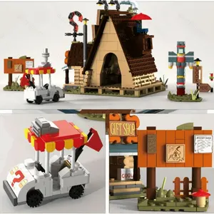 Mystery Cottage Building Block Set - Creative Building Blocks 1125+ Pieces Fairytale-themed Fun House Model Movie-inspired Design Unique Desktop Display Home Decor Birthday, Holiday, Christmas, Halloween, Easter, New Year Toy Gift.