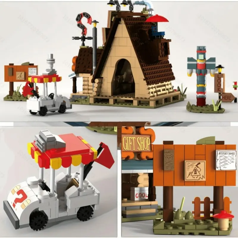 Mystery Cottage DIY Building Block Set - Bricker Build Sets Building Blocks 1125+ Pieces, Model Building Kits, Fairytale-themed Fun House Model Movie-inspired Design Unique Desktop Display Home Decor Birthday, Holiday, New Year Toy Gift