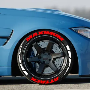 1 Set Maximum Attack Car Tire Decoration Stickers, Wheel Decal, Waterproof PVC Letter Decals, Universal Fit for 1 Tire, No Glue Included