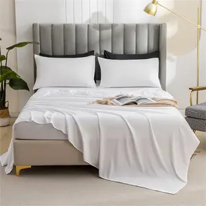 LEC HOUSE  Queen Sheet Set - 4 Pieces Soft Queen Size Sheets - Breathable & Cooling - Hotel Luxury - Easy Care Polyester Microfiber Bedding for Women, Men, 8 colors
