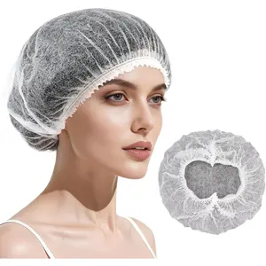 100 Pcs Polypropylene Bouffant Caps,21"/24" Disposable Non-Woven Hair Nets,Non Woven Bulk Elastic Dust Caps for Kitchen