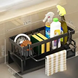 Multi-functional Kitchen Sink Caddy & Drainer | Dish Soap Sponge Faucet Organizer