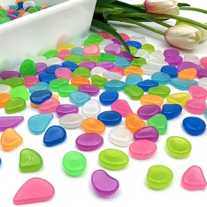 50-1000pc Glow in the Dark Stones, Decorative Stones, Luminous Pebbles for Outdoor Garden, Fish Tank Rocks, Glowing Rocks for Patio, Aquarium, Walkway