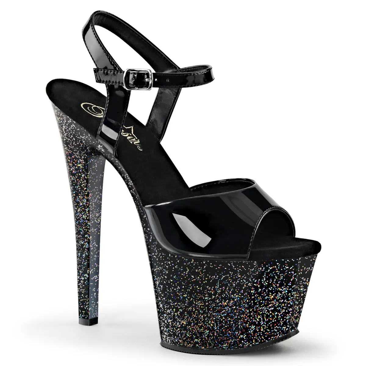 Pleaser Sky-309MG Women's Classy Stiletto Heeled Sandals - Decor-Enhanced Elegant High-Heel Shoe, Versatile All-Season Footwear