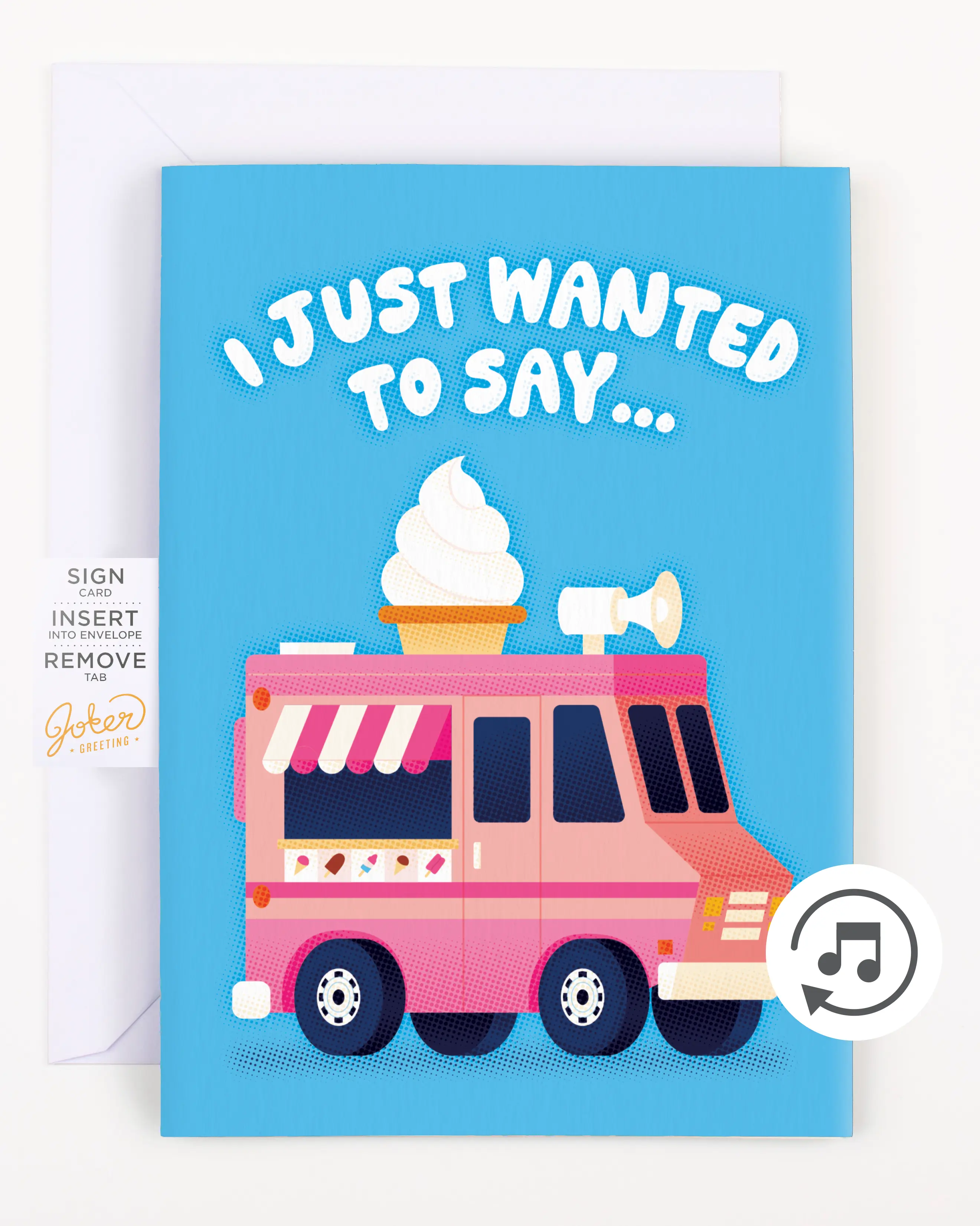 Endless Thank You Ice Cream Truck Greeting Card with Glitter