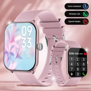 This 2.01-inch HD touchscreen smartwatch features Bluetooth calling, message notifications, various activity tracking functions, camera control, and DIY wallpapers. Suitable for both men and women, it's a perfect gift for friends.