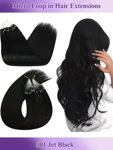 Invisible Micro Nano Bead Hair Extensions, Thin Ring Hair Clips, Real Human Hair Extensions, Thick Invisible Pearl Rings, Seamless Extensions