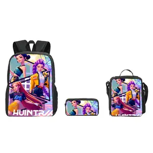 Designed exclusively for girls, this K-Pop Rumi Mira-themed backpack set features a stylish backpack adorned with vibrant, stage-inspired graphics. Lightweight and practical, the entire set is meticulously crafted to meet the daily demands of school life.