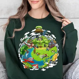 Studio Ghibli Sweatshirt T-Shirt, Studio Ghibli World, Ponyo Shirt, Howls Moving Castle Shirt, Spirited Away, Ghibli Studio Shirts, Hayao Miyazaki, My Neighbor Totoro Shirt, Ghibli Totoro Shirt, Calcifer Shirt, Trending Ghibli Shirt, Ghibli Lover Shirt