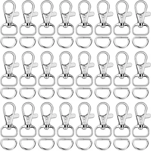 120 Pcs Keychain Clip Hooks with D Ring Include 60Pcs Swivel Snap Hooks Lanyard Clip and 60Pcs D Ring for Purse Hardware Sewing Projects (1/2” Inside Width) - Home Improvement.