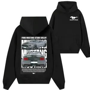 Ford Mustang GT500 Shelby Pullover – Vintage Muscle Car Graphic, Classic American Racing Streetwear for Men