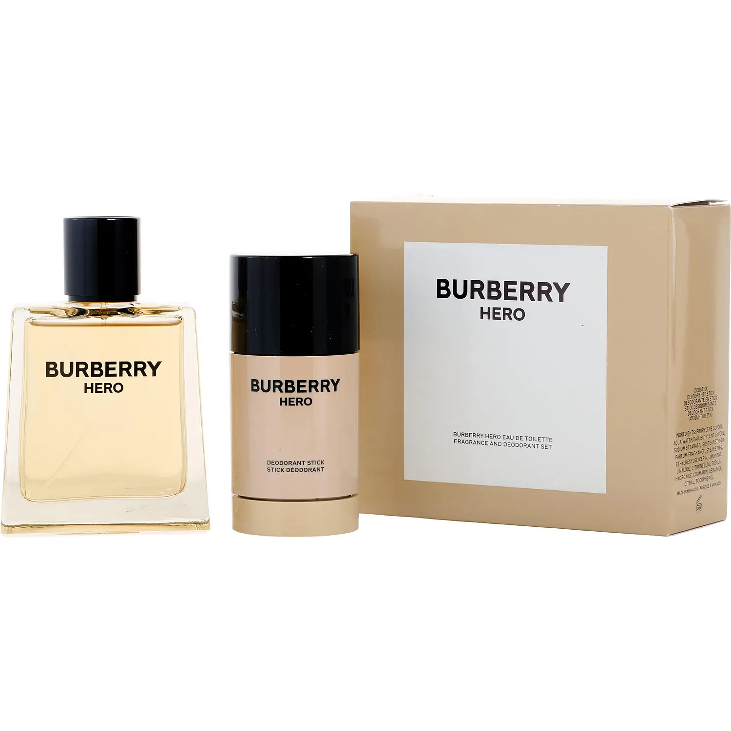 Burberry Hero Set-Edt Spray 3.4 Oz & Deodorant Stick 2.5 Oz For Men Burberry Hero Set-Edt Spray 3.4 Oz & Deodorant Stick 2.5 Oz For Men