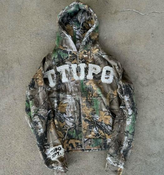 Men's American-style retro high street trendy letter-printed casual fashion hoodie