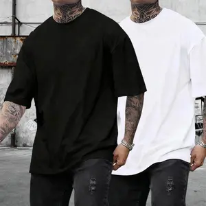 2 Pcs Mens T-shirt 100%Cotton Black White Short Sleeved Casual Tees Outdoors Sports Jogging Man Clothing Quality Loose Soft T-shirt