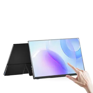 CAPERAVE 15.6" Portable Touch Monitor – FHD 1080P 10-Point Capacitive Touchscreen, Plug & Play USB-C/HDMI for Laptop, Mac, Phone & Gaming