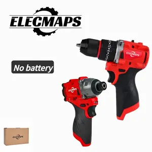 Cordless Impact Drills And Impact Screwdrivers, Brushless Wireless Power Tools, Are Used For DIY Projects Such As Home Decoration And Car Maintenance, Suitable For 12V Lithium Batteries