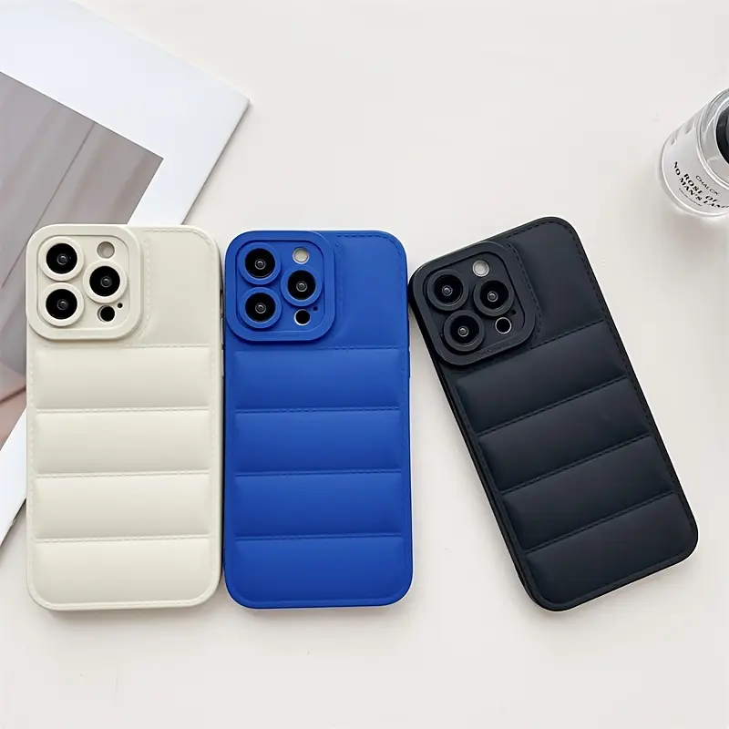 3 Piece Set Durable Tpu Protective Phone Case for iPhone Models, Anti-Drop Shockproof Soft Cover, Matte Finish Design, Compatible with iPhone 11-16 Series