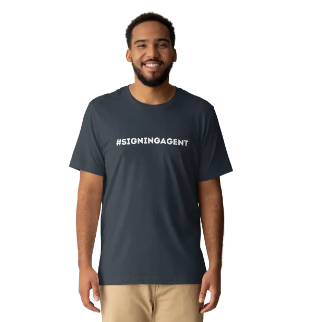 Hashtag SIGNINGAGENT Men's Notary T-Shirt Shortsleeve Menswear