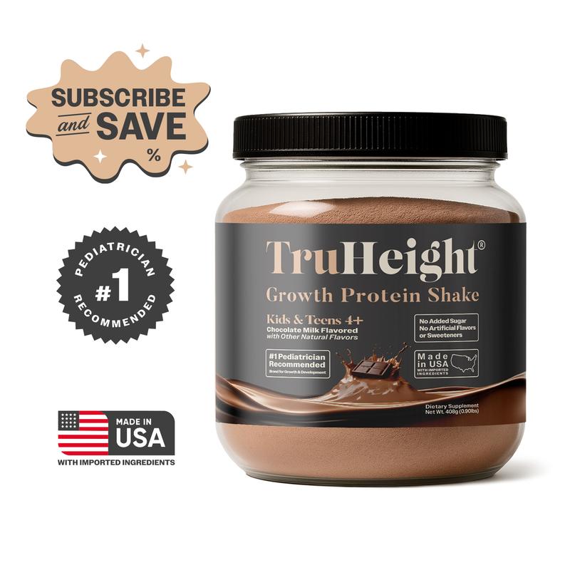 TruHeight Growth Protein Shake - Tall Nutrition for Natural Growth & Development - Protein Powder for Kids & Teens, Weight Gain Drinks - Ages 4+