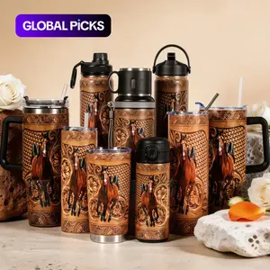 40oz/30oz/22oz/20oz/14oz Tumbler, 1pc Gift, Stainless Steel Cup, Insulated and Durable, Featuring a beautiful horse design, Perfect Gift for Horse Lovers and Equestrians, Great for Hot or Cold Beverages, Vacuum Insulated Tumbler