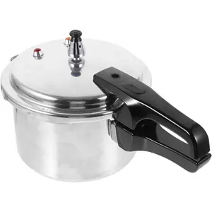Aluminum Pressure Cooker 22cm/8.7inch Bottom Mini Pressure  for Gas Stove Induction Cooker, Silver