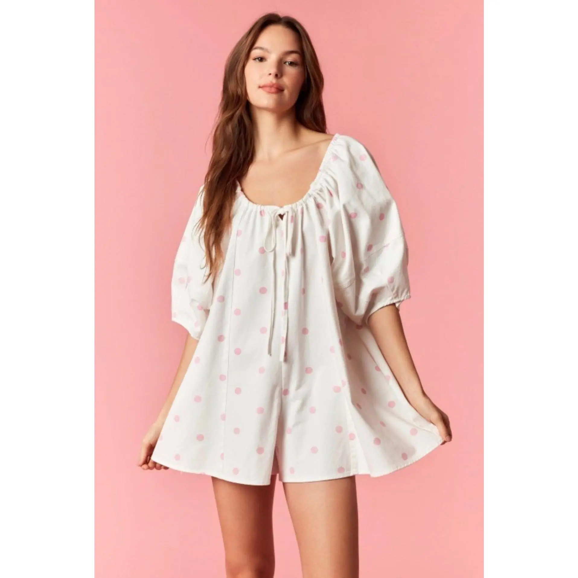 Polka Dot Oversized Romper