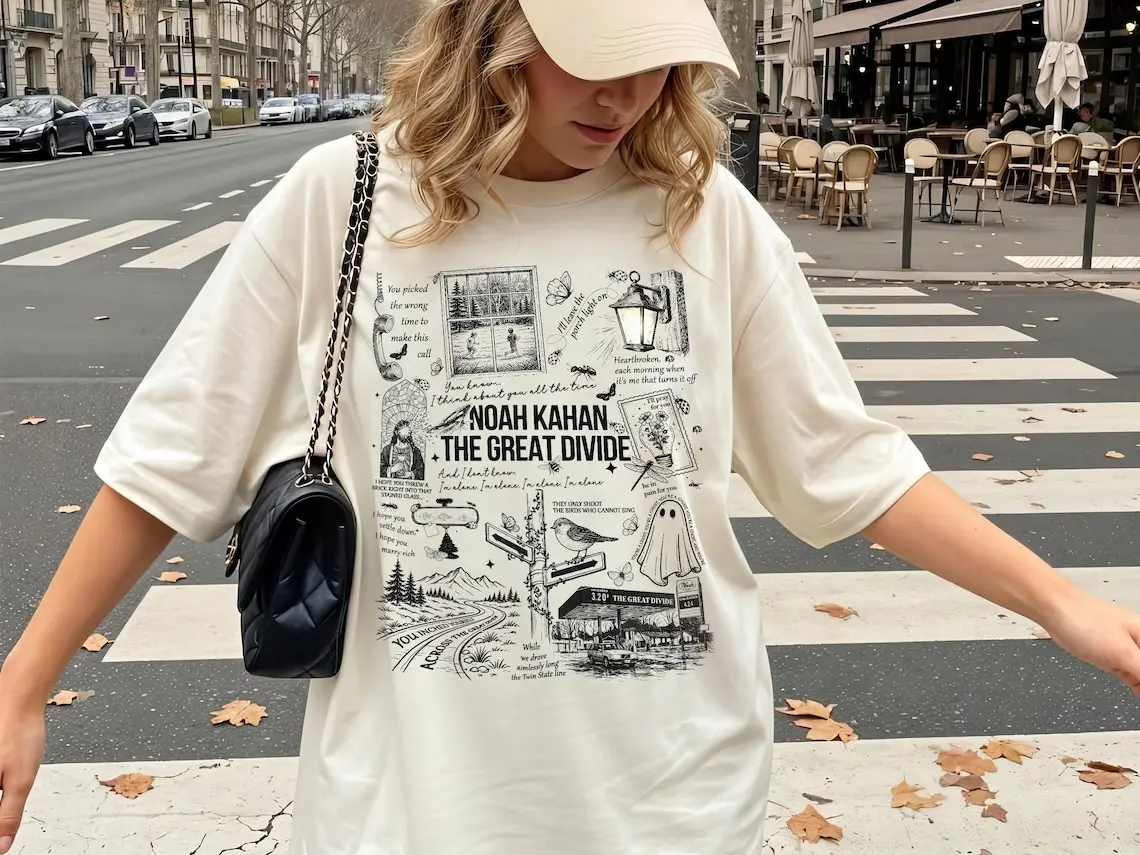 Comfort Colors® The Divide Tour NK T-Shirt, Indie Folk Collage Graphic Tee
